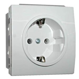 Kištukinis lizdas VILMA SL250, su įž., baltos spalvos