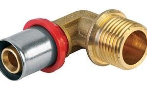 Presuojama alkūnė TDM Brass Art 1675, 20 mm x ½"