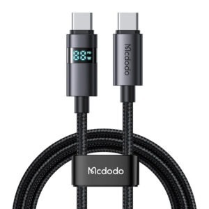 Mcdodo CA-5610 USB-C į USB-C kabelis, 100W, LED display, 1.2m