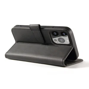Magnet dėklas elegant bookcase type dėklas su kickstand skirtas Apple iPhone 13 juodos spalvos - Image 4