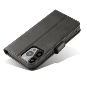 Magnet dėklas elegant bookcase type dėklas su kickstand skirtas Apple iPhone 13 juodos spalvos - Image 3