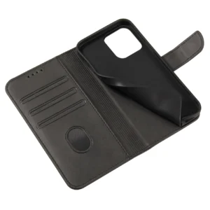 Magnet dėklas elegant bookcase type dėklas su kickstand skirtas Apple iPhone 13 juodos spalvos - Image 6