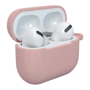Dėklas skirtas AirPods 3 ausinėms, silikoninis + keychain lobster clasp pendant pink (case D) - Image 2