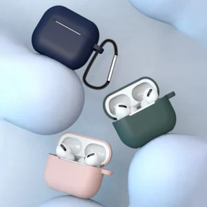 Dėklas skirtas AirPods 3 ausinėms, silikoninis + keychain lobster clasp pendant pink (case D) - Image 3