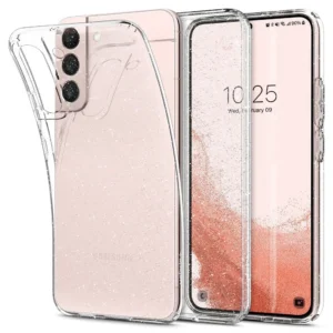Spigen Liquid Crystal dėklas skirtas Samsung Galaxy S22 - Clear Glitter - Image 1