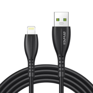 AWEI CL-115L USB į Lightning kabelis juodos spalvos