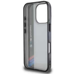 BMW BMHCP16L23HTFEG Apple iPhone 16 Pro 6.3" pilkos spalvos harddėklas Motorsport IML Vertical Stripe - Image 7