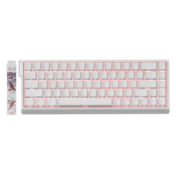 FGG Madlions MAD68 HE RGB - US Layout - Magnetic Amber Pro Switches - Pure White (Balta) Magnetinė Žaidimų Klaviatūra