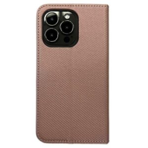 Dėklas Smart Magnet book Apple iPhone 16 Pro6,3" rožinio aukso spalvos - Image 2