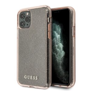 Guess GUHCN58PCGLPI Apple iPhone 11 Pro rožinės spalvos hard dėklas Glitter
