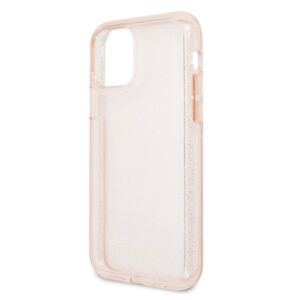 Guess GUHCN58PCGLPI Apple iPhone 11 Pro rožinės spalvos hard dėklas Glitter - Image 3