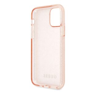 Guess GUHCN58PCGLPI Apple iPhone 11 Pro rožinės spalvos hard dėklas Glitter - Image 4