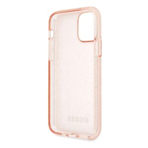 Guess GUHCN65PCGLPI Apple iPhone 11 Pro Max rožinės spalvos hard dėklas Glitter - Image 4