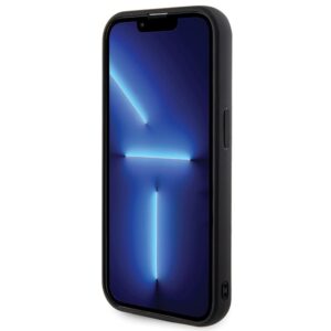 Guess GUHCP15XPSQSQSK Apple iPhone 15 Pro Max6.7" juodos spalvos harddėklas Quilted Metal Logo - Image 5