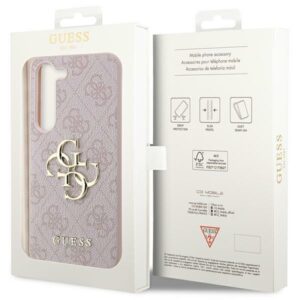 Guess GUHCSA354GMGPI A35 A356 rožinės spalvos harddėklas 4G Big Metal Logo - Image 8