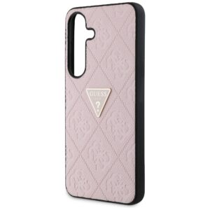 Dėklas Guess Hot Stamp 4G Pattern Triangle Metal Logo skirta Samsung Galaxy S25 rožinės spalvos - Image 6