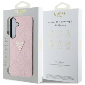 Dėklas Guess Hot Stamp 4G Pattern Triangle Metal Logo skirta Samsung Galaxy S25 rožinės spalvos - Image 8