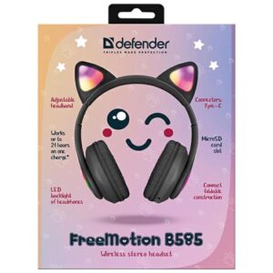 Defender ausinės Bluetooth Freemotion B585 Led juodos spalvos (63586) - Image 10
