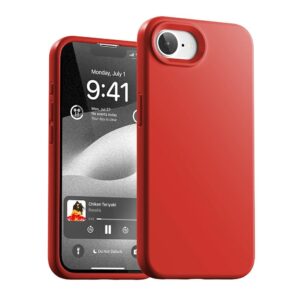Dėklas Mercury Silicone skirta Apple iPhone 16e raudonos spalvos