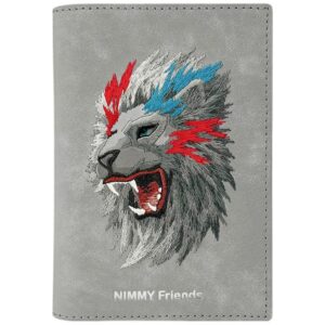 Passport dėklas Nimmy wallet Raptor Lion pilkos spalvos