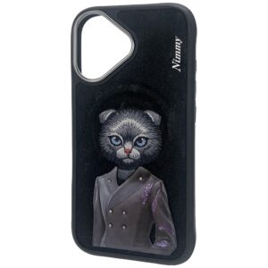 Dėklas Nimmy Magnetic fashion cute pet MagSafe skirtas Apple iPhone 16 juodos spalvos - Image 3