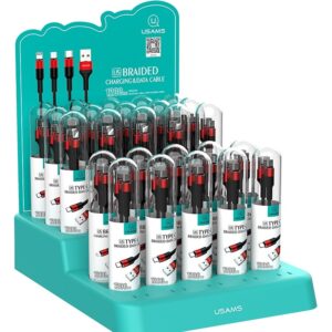 USAMS pintas kabelis U5 2A USB-C raudonos spalvos 1,2m SJ221TC02 (US-SJ221) - Image 6