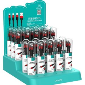 USAMS Kabelis pintas U5 2A lightningraudonos spalvos 1,2m SJ220IP02 (US-SJ220) - Image 6