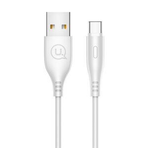 USAMS kabelis U18 USB-C 2A Fast Charge 1mbiały/white SJ267USB02 (US-SJ267) - Image 1