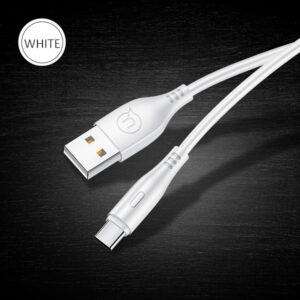 USAMS kabelis U18 USB-C 2A Fast Charge 1mbiały/white SJ267USB02 (US-SJ267) - Image 2