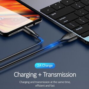 USAMS kabelis U18 microUSB 2A Fast Charge1m juodos spalvos SJ268USB01 (US-SJ268) - Image 3