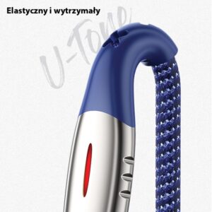 USAMS Kabelis pintas U-Tone lightning1.2m Power-off 2A Fast Charging juodos spalvos SJ344USB01 (US-SJ344) - Image 7