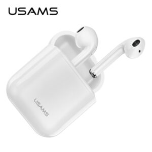 USAMS ausinės Bluetooth 5.0 TWS LUseries bezprzewodowe baltos spalvos BHULU01 (US-LU001)