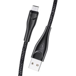 USAMS pintas kabelis U41 microUSB 3m2A juodos spalvos SJ399USB01 (US-SJ399) Fast Charge