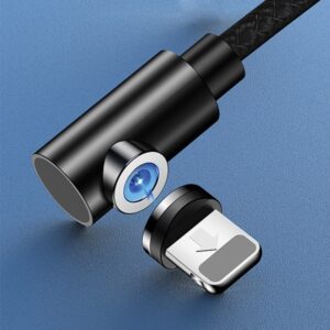 USAMS Kabelis kątowy magnetyczny U54 1mlightning juodos spalvos SJ444USB01 (US-SJ444) - Image 3