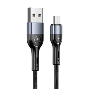 USAMS pintas kabelis U55 2A micro USBjuodos spalvos 1m SJ450USB01 (US-SJ450)