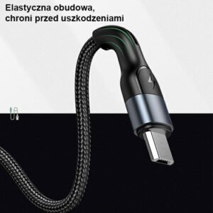 USAMS pintas kabelis U55 2A micro USBjuodos spalvos 1m SJ450USB01 (US-SJ450) - Image 8