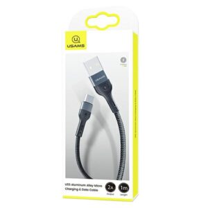USAMS pintas kabelis U55 2A micro USBjuodos spalvos 1m SJ450USB01 (US-SJ450) - Image 10