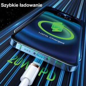 USAMS Kabelis U63 USB-C į Lightning 1,2m20W PD Fast Charge juodos spalvos SJ484USB01 (US-SJ484) - Image 4