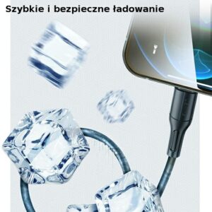 USAMS Kabelis U68 lightning 2A Fast Charge1m juodos spalvos SJ500USB01 (US-SJ500) - Image 4