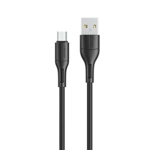 USAMS kabelis U68 microUSB 2A Fast Charge1m juodos spalvos SJ502USB01 (US-SJ502)