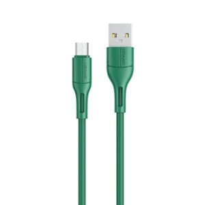 USAMS kabelis U68 microUSB 2A Fast Charge1m žalios spalvos SJ502USB04 (US-SJ502)
