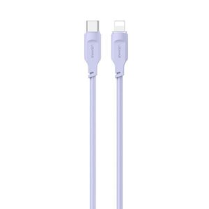 USAMS Kabelis USB-C į Lightning 20W 1,2mPD Fast Charging Lithe Series violetinės spalvos SJ566USB03 (US-SJ566)