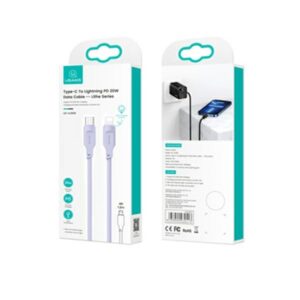 USAMS Kabelis USB-C į Lightning 20W 1,2mPD Fast Charging Lithe Series violetinės spalvos SJ566USB03 (US-SJ566) - Image 9