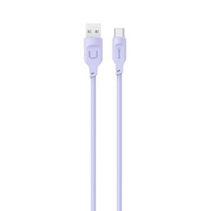 USAMS kabelis USB-C 6A 1,2mPort Display Fast Charging Lithe Series violetinės spalvos SJ568USB03 (US-SJ568)
