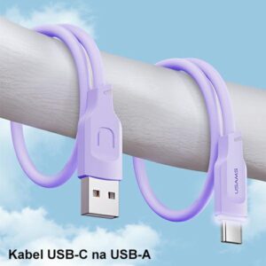 USAMS kabelis USB-C 6A 1,2mPort Display Fast Charging Lithe Series violetinės spalvos SJ568USB03 (US-SJ568) - Image 3