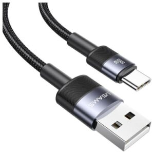 USAMS USB-A į USB-C kabelis 3A 1.2m Aluminum Alloy Data kabelis SY Series SJ718USB01 (US-SJ718) - Image 2