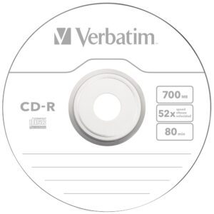 Verbatim CD-R Disc 700MB 52x Extra Protection baltos spalvos 1pc 43347 - Image 3