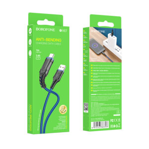 Borofone Kabelis BX67 - USB į Micro USB - 2,4A 1 m blue - Image 3