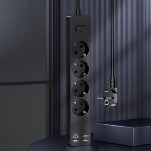 KAKU Power strip - 4 outlets 230V + 3xUSB + Type C - juodos spalvos - Image 9