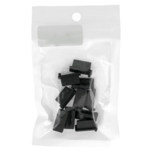Silicone anti-dust plug USB juodos spalvos - 10 vnt - Image 2